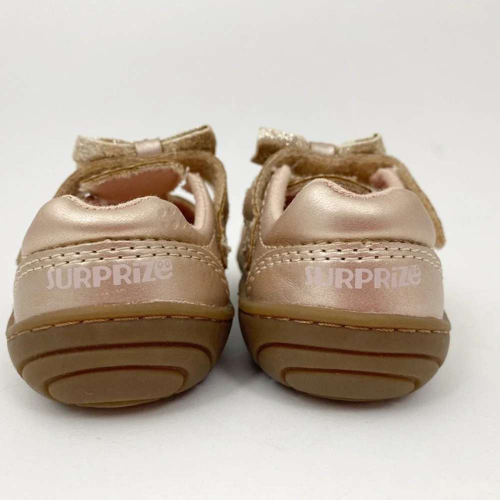 Surprize by Stride Rite Cecillia Glitter Bow Mary Jane Toddler Girls 3 Rose Gold